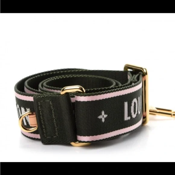 Pre-Loved Louis Vuitton Nylon Bandoulière Strap in Limited Edition Kaki & Rose😍 - Picture 12 of 14